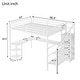 preview thumbnail 10 of 16, Metal Loft Bed with L Shaped Desk,USB,Wardrobe and LED Light