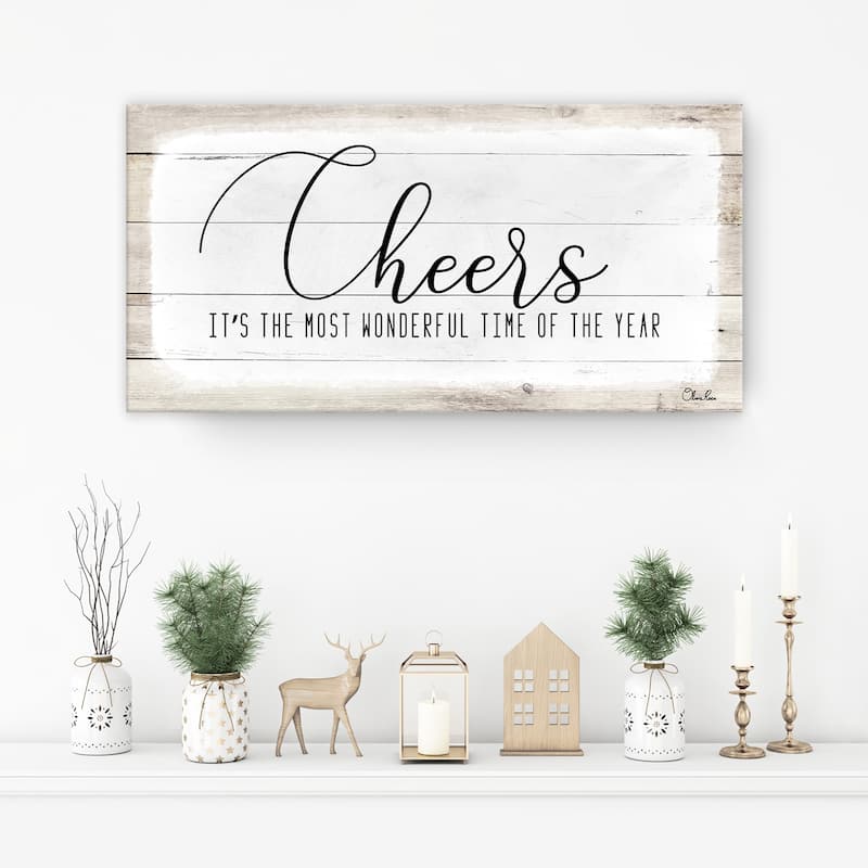 Ready2HangArt 'Cheers' Holiday Canvas Wall Art by Olivia Rose