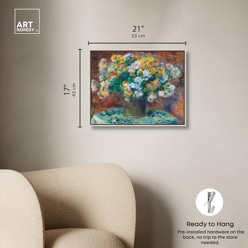 Renoir Chrysanthemum Canvas by Art Remedy