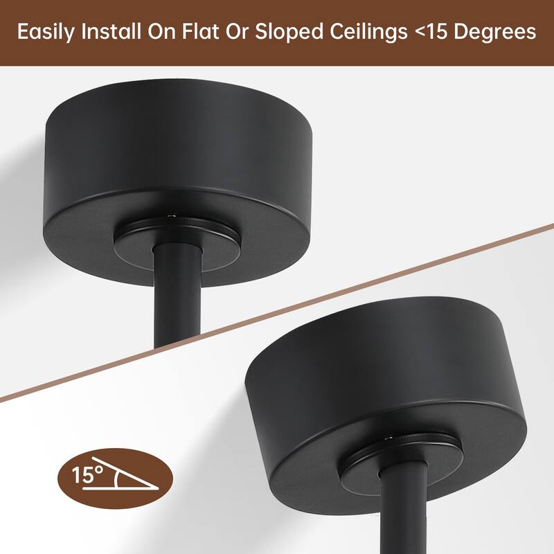52 inch Smart Solid Wood Ceiling Fan with Intetraged Light and Remote,Google Assistant/Alexa APP Control