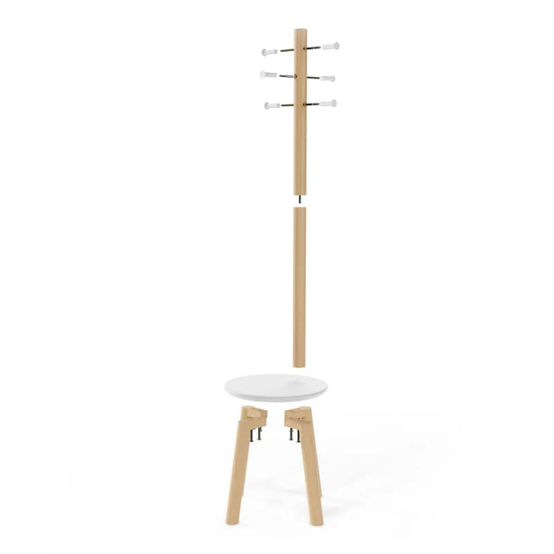 Umbra 1014257 Pillar 20 x 65" MDF and Steel Coat Rack with Storage