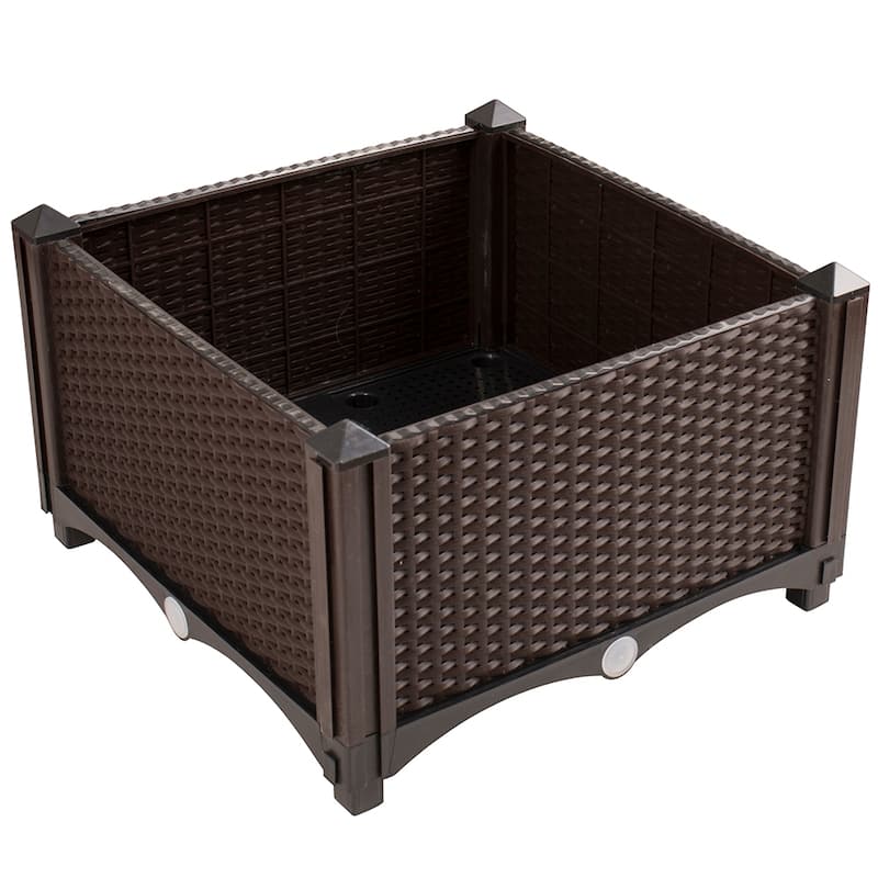 Modern Home Raised Planter Kit - Stackable Modular Flower/Garden Bed Kit - Stacking Sets for Home, Restaurant, Office, Garden