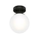 preview thumbnail 8 of 9, Hunter Hepburn 1-Light Flush Mount Ceiling Light - Bedroom, Bath, Entry, Hallway - Damp-Rated - Vintage, Globe Light
