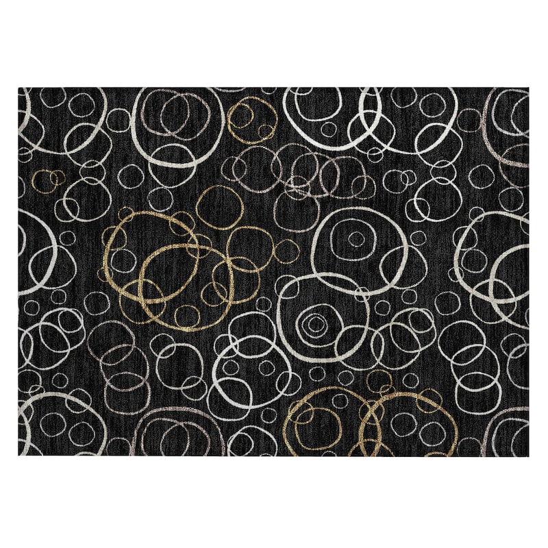 Machine Washable Indoor/ Outdoor Contemporary Nexus Chantille Rug
