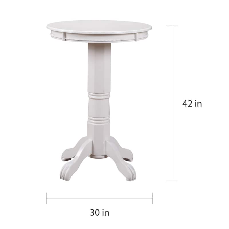 Florence 30-inch Round Wood Pub Table