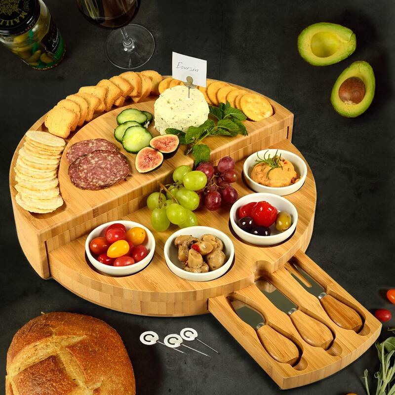 NCAA Clemson Tigers Bamboo Cheese & Charcuterie Board