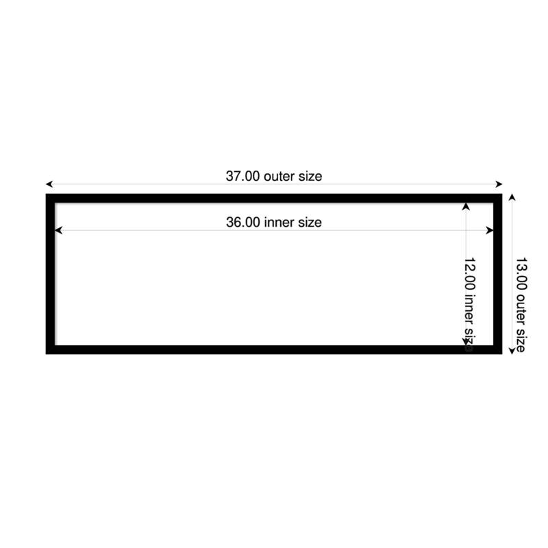 Amanti Art Black Gallery Deep Framed Dry Erase Magnetic Board - 37 x 13 in