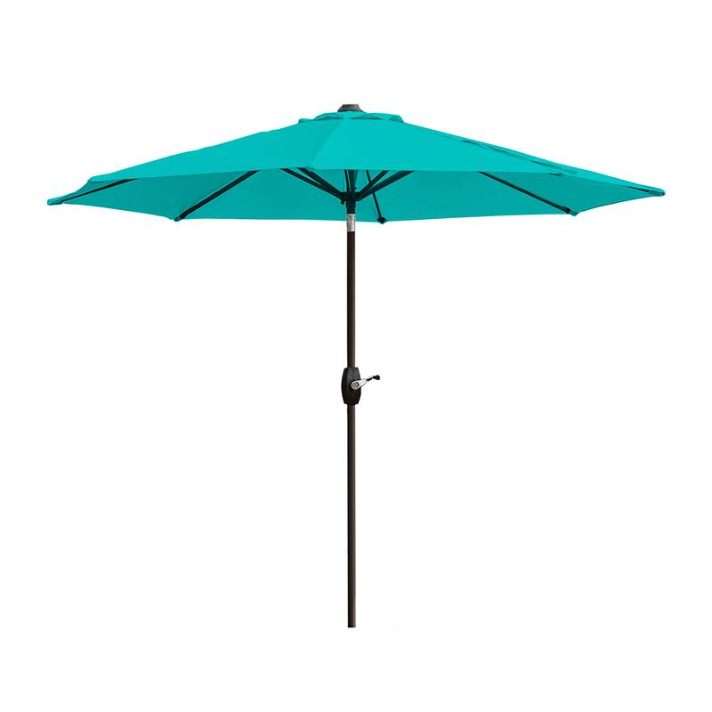 Brock 9-Foot Market Patio Umbrella with Concrete Base Weight Stand Included