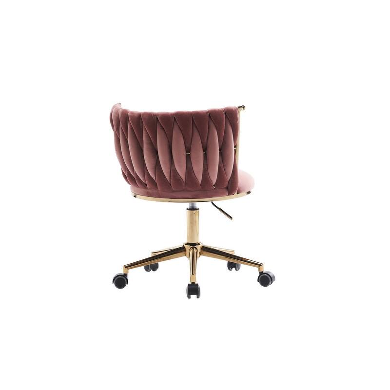Modern/Luxury Upholstered Adjustable Swivel Office Chair with Wheels