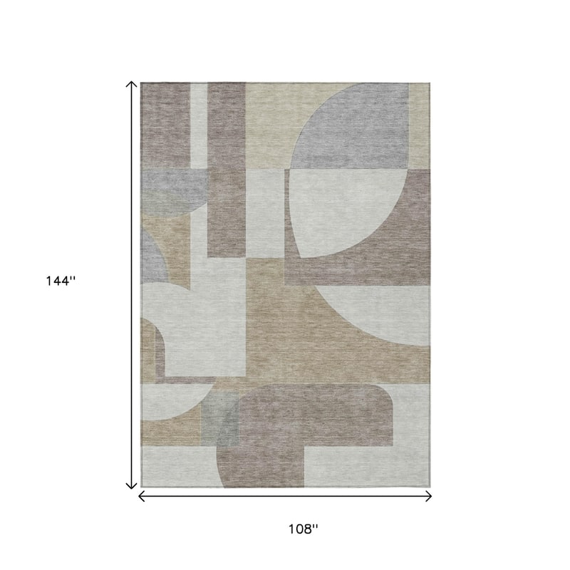 HomeRoots Geometric Modern Rectangle Outdoor Rug