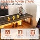 preview thumbnail 36 of 65, Reversible L Shaped Computer Desk with File Drawer & Monitor Stand & Power Outlet & LED Strip, Home Office Desk Corner Desk