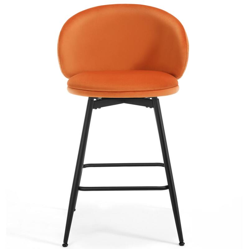 26"/30" Velvet Upholstered Swivel Counter/Bar Stools Set of 2/3