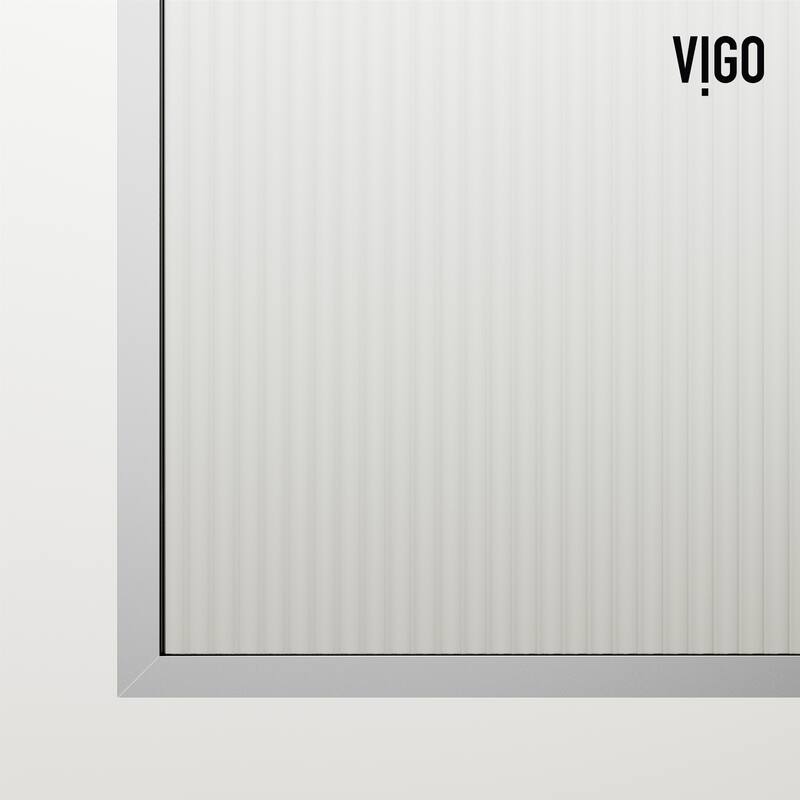 VIGO Zenith 34" W x 74" H Frameless Fixed Shower Screen