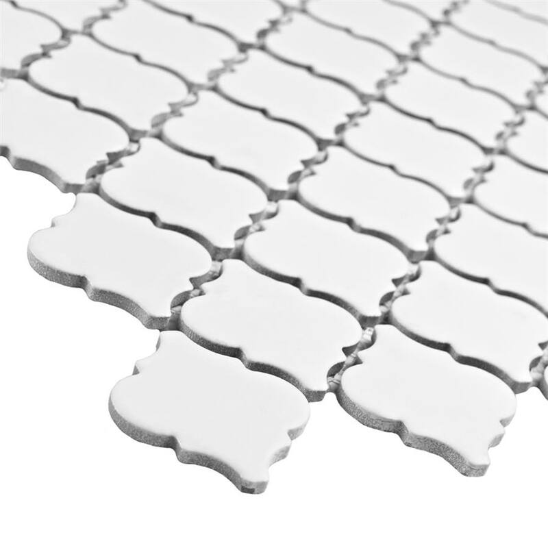 Merola Tile Hudson Tangier Matte White 12-3/8" x 12-3/8" Porcelain Floor and Wall Tile