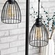preview thumbnail 5 of 3, CO-Z 66" 3-Light Industrial Floor Lamp with Hanging Caged Shades