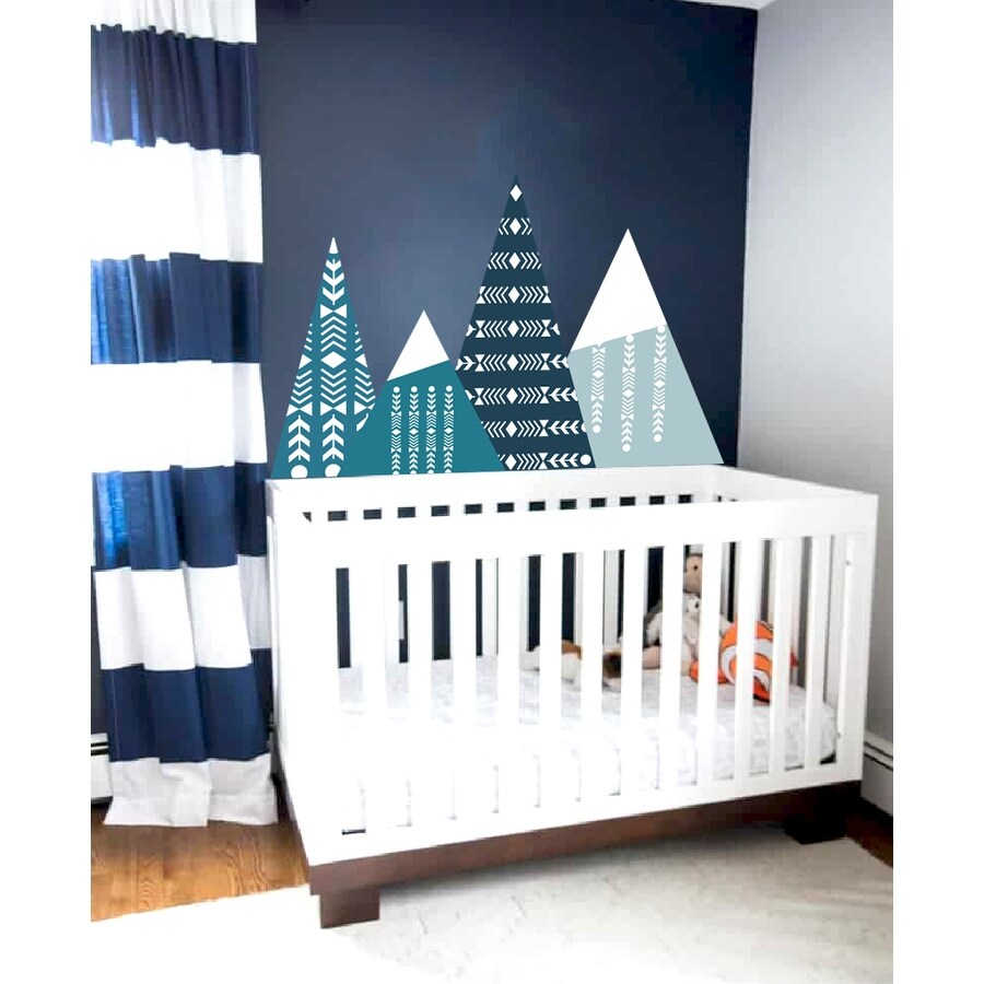 Triangle Mountain Chain Wall Decal Mancave Decor-image