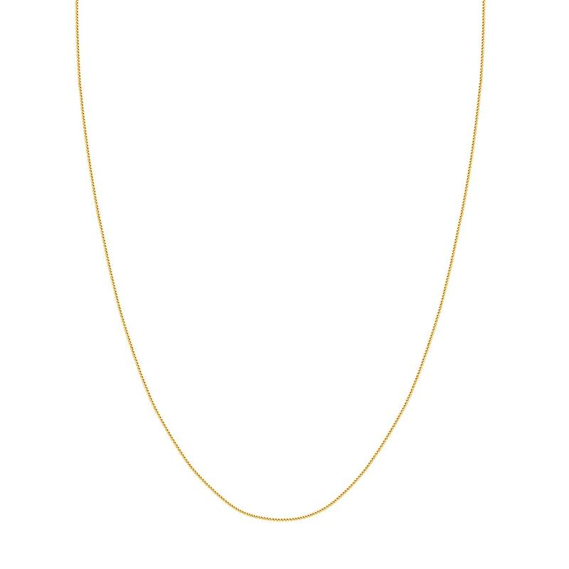 Curata 14k Yellow Gold 1mm Hollow Square Wheat Chain Necklace (Spring Ring) Options 16 18 20