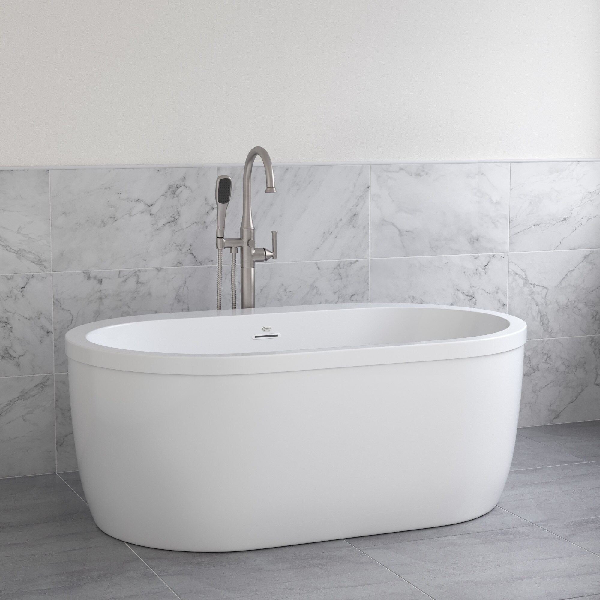 PROFLO Borealis 59 x 36 Inch Freestanding Bathtub - Overstock