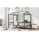 preview thumbnail 3 of 12, Black Full Size Metal House Bed Frame with Slatted Support, No Box Spring Needed