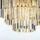 preview thumbnail 18 of 22, 6-Lights Modern 3-Tier Round Fringe Crystal Chandelier - W 20"