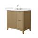 Option Natural Oak / Carrara Cultured Marble Top /