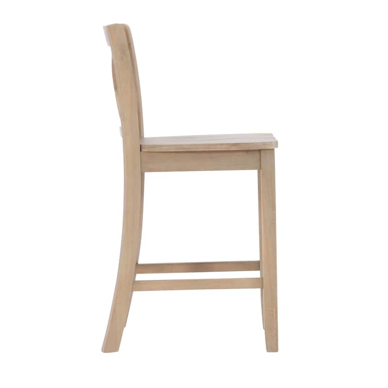 Amravati Wooden X-Back 24-Inch Counter Stool