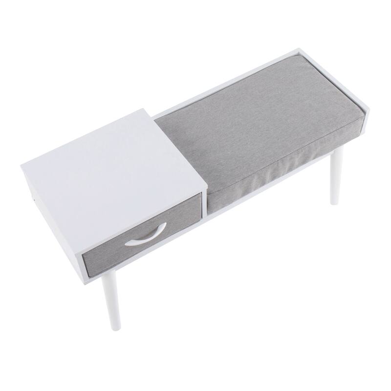 Carson Carrington Phoebe Upholstered Bench with Pull-Out Drawer