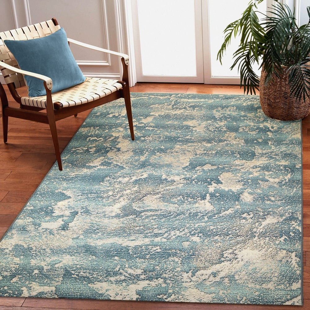 Liora Manne Marina Stormy Sea Abstract Indoor/ Outdoor Area Rug
