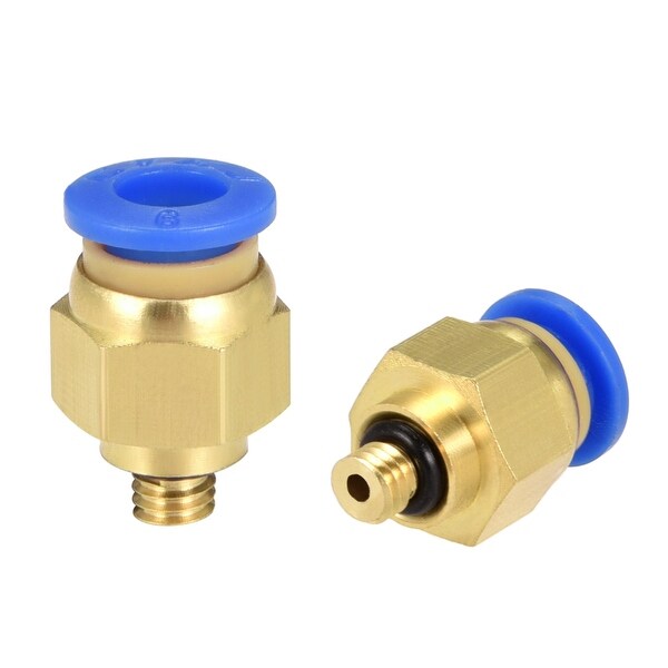 10 Pcs Pneumatic Straight Quick Fitting 6mm Thread M5 One Touch Hose Connector