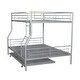 preview thumbnail 4 of 46, [Save Space or Split Into 2 Beds] Full XL Over Queen Metal Bunk Bed with Trundle