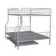 preview thumbnail 20 of 46, 2 In 1 Full XL Over Queen Metal Bunk Bed With Trundle,Save Space