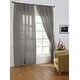 preview thumbnail 3 of 2, Cottage Home Amara Linen Curtain Panel - 50 X 96 Inches - 50X96 96 Inches - Ash Grey