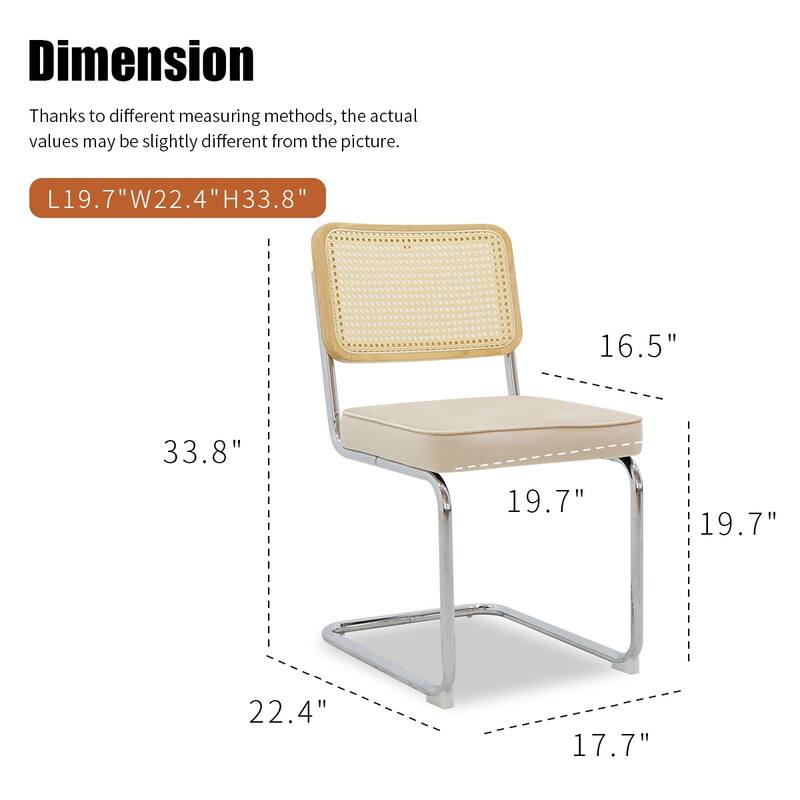 Dining Chair Side Chair Leisure Chair Set of 2 Kitchen Chair Reception Chair Armless Chair with Metal Legs