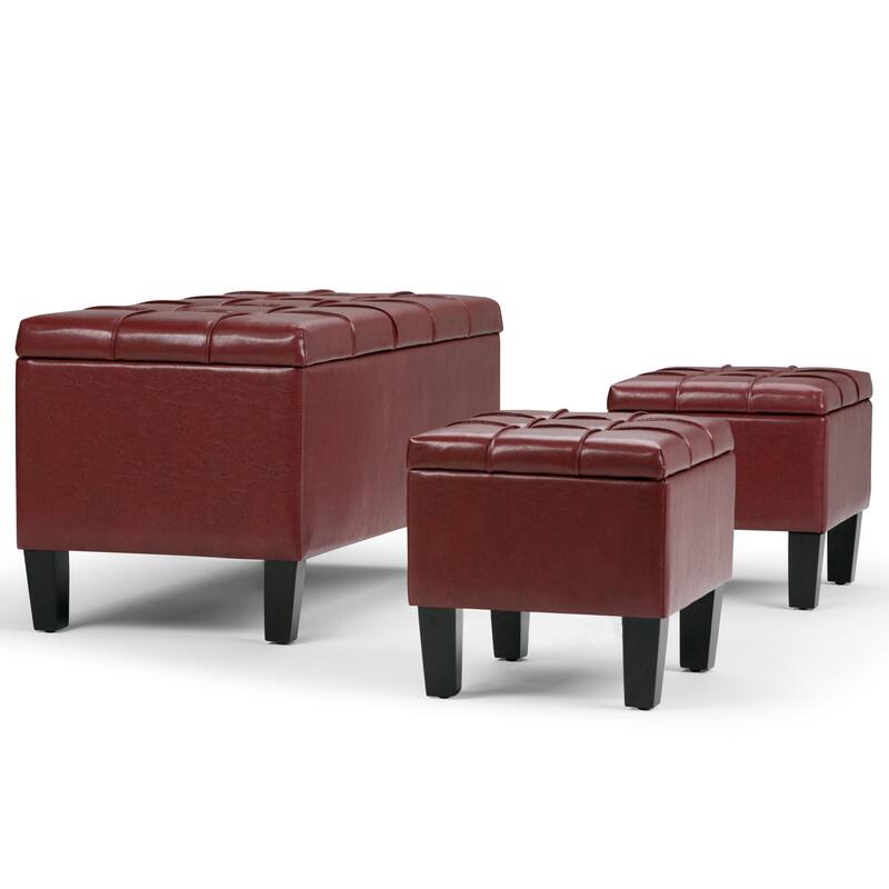 WYNDENHALL Lancaster 44 inch Wide Contemporary Rectangle Storage Ottoman