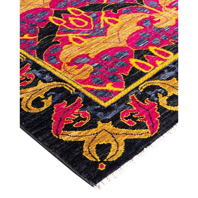 Overdyed, One-of-a-Kind Hand-Knotted Area Rug - Pink - 4' 2" x 6' 2"