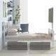 preview thumbnail 2 of 14, Twin Size Metal Platform Bed w/ Drawers & Rotatable TV Stand Unisex