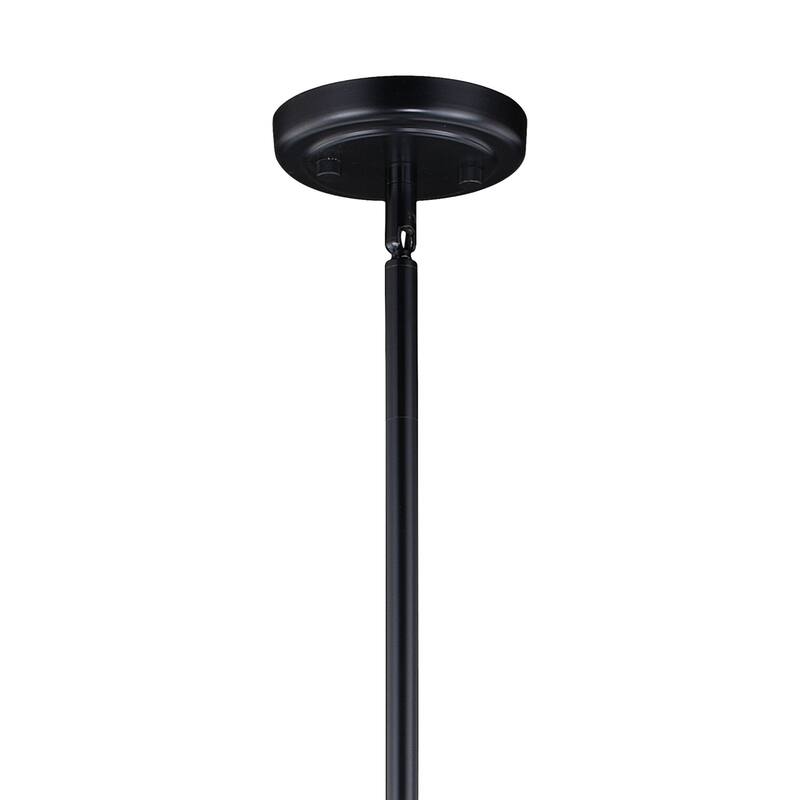 4 Light Chandelier Pendant Light Black Industrial Teardrop Clear Glass Island Light - 16