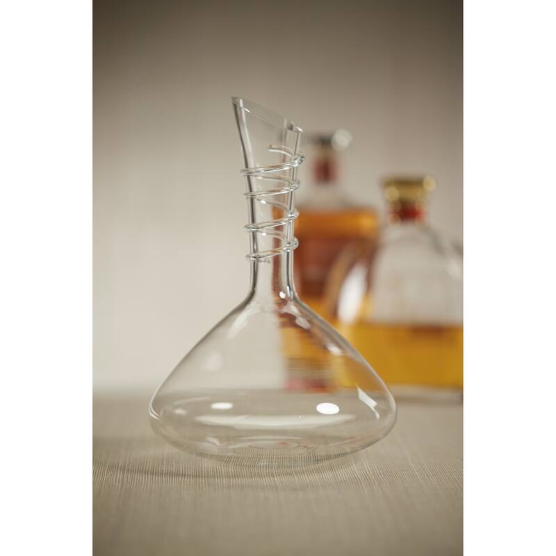 Bacalan Hand Made Glass Wine Decanter - 7.25" x 10.5"