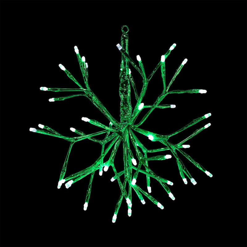 Alpine Corporation 10"H Indoor Christmas Snowflake Ornament with LED Lights