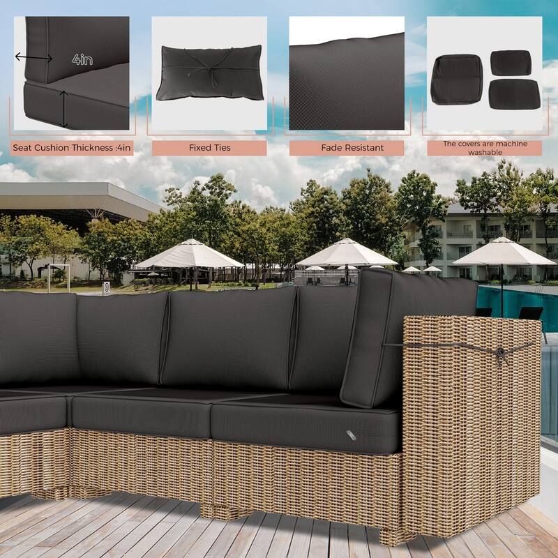 14 Piece Patio Furniture Cushion Set Outdoor Sofa Replacement Cushions