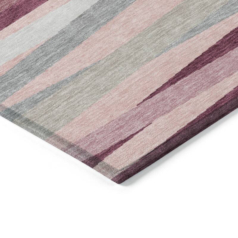 HomeRoots Striped Transitional Rectangle Outdoor Rug