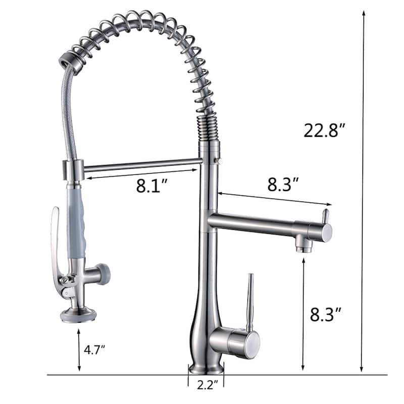 Pull Down Sprayer Single Handle Kitchen Sink Tap
