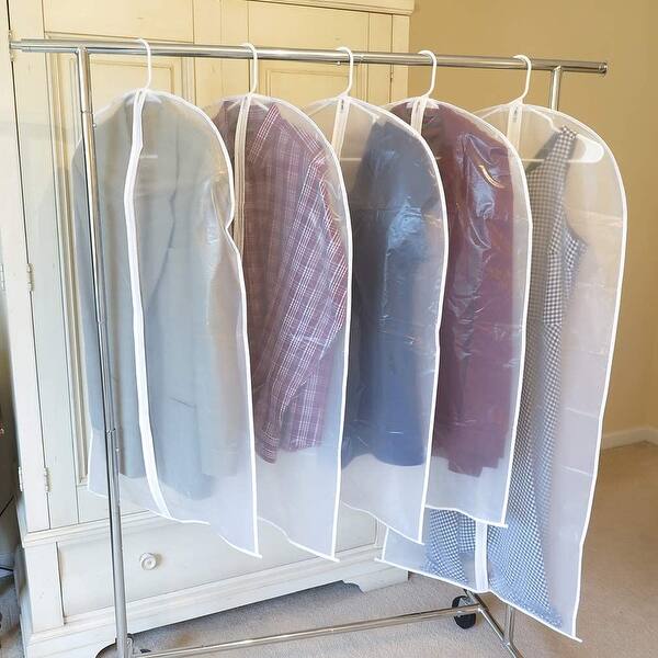 Shop Black Friday Deals On Evelots Peva Garment Bag Full Zipper Suit Storage Closet Travel Dust Cover Overstock 28010856