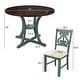 preview thumbnail 2 of 13, 5-Piece Round Dining Set with Hollow Chair Back