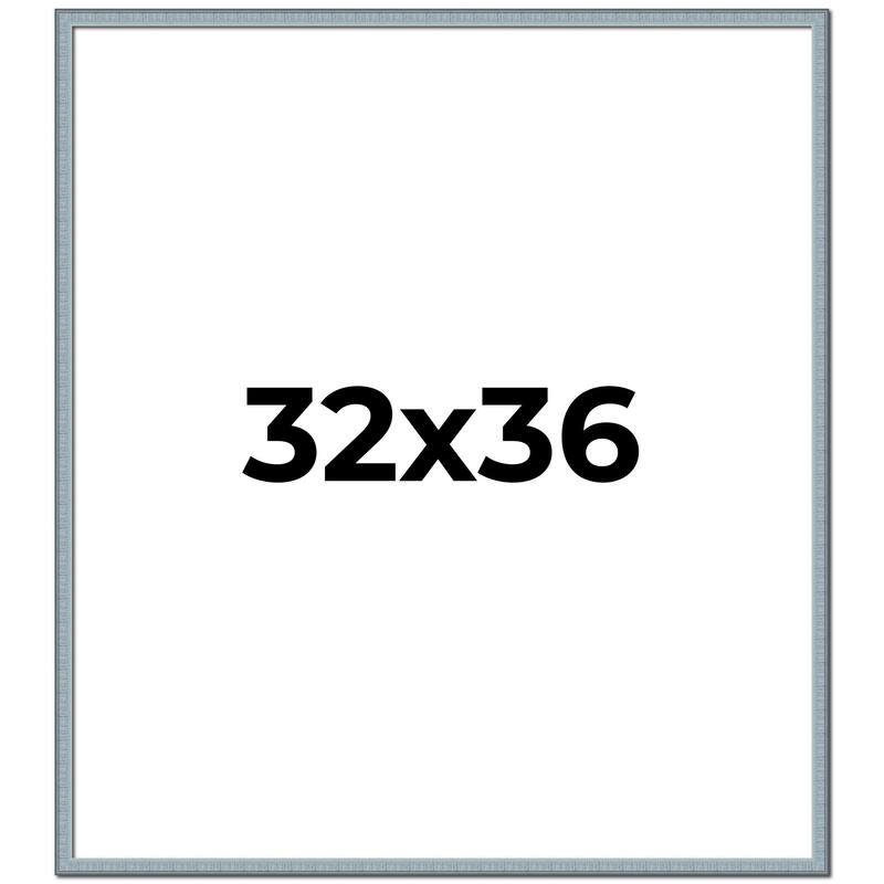 32x36 Frame Rustic Sky Blue Solid Wood Picture Frame | 0.75 Inch