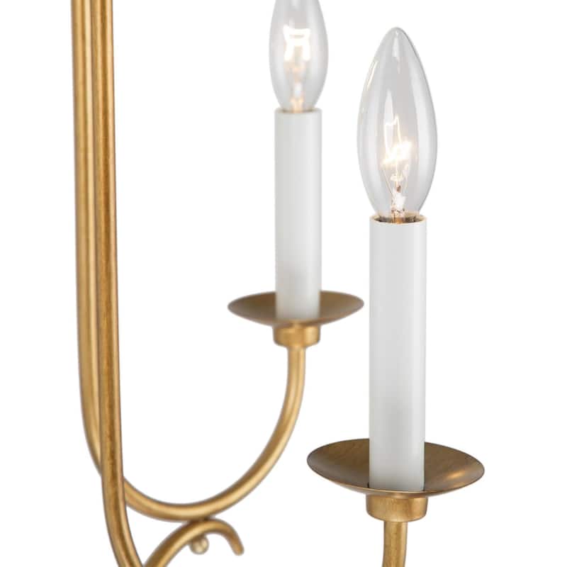 Mid-century Modern Gold French Country Candle Unique Chandelier Vintage Dining Room Pendant Lighting