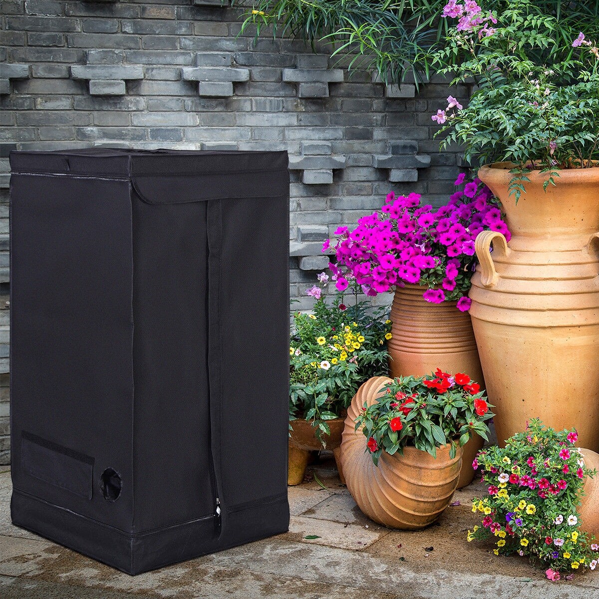Shop Costway Indoor Grow Tent Room Reflective Hydroponic Non Toxic Clone Hut 6 Size 24 X24 X48 Overstock