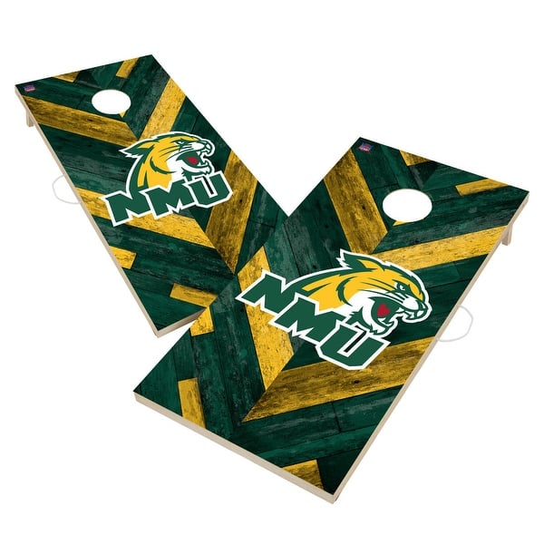 slide 2 of 6, Northern Michigan Wildcats Cornhole Board Set 16 Years and Up