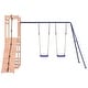 preview thumbnail 13 of 17, vidaXL Swing Set Outdoor Backyard Wooden Playground Equipment for Kids Age 3-8