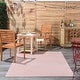 preview thumbnail 92 of 181, Nourison Essentials Solid Contemporary Indoor/Outdoor Area Rug 6' x 9' - Pink